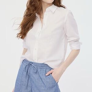 J. Crew Factory Linen Blend Button Up Shirt